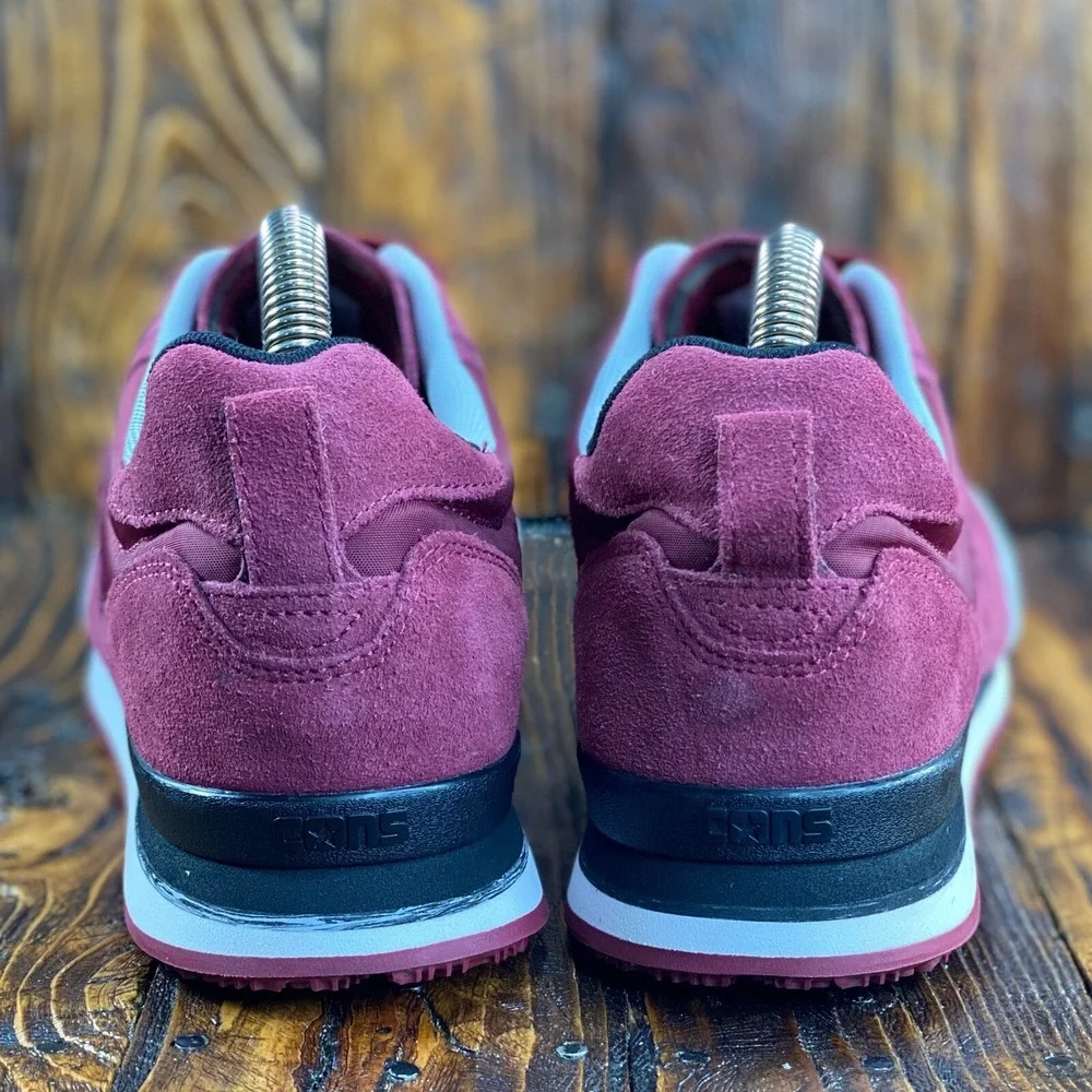 Converse Malden Racer OX‎ Men Sneakers Maroon Grey Suede Shoe 144573C Size 11 - Picture 6 of 11